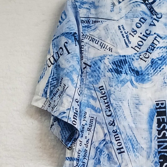 Blue Gear Shirt Men's Size Large‎ Slim Fit Small Button Front Blue - Picture 10 of 12